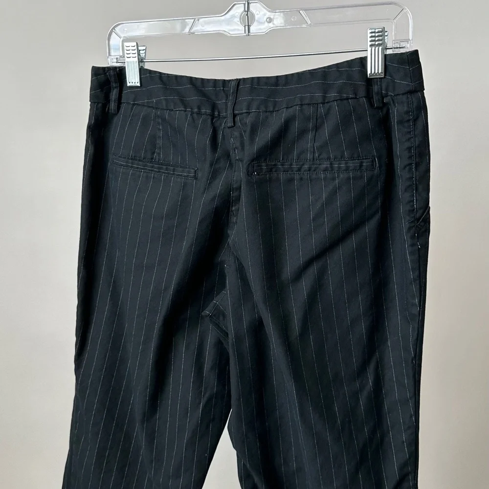 STYLISH VTG 1990S MOSSIMO BLACK PINSTRIPE PANTS DRESS PANTS TROUSERS SIZE-8 - Picture 5 of 9